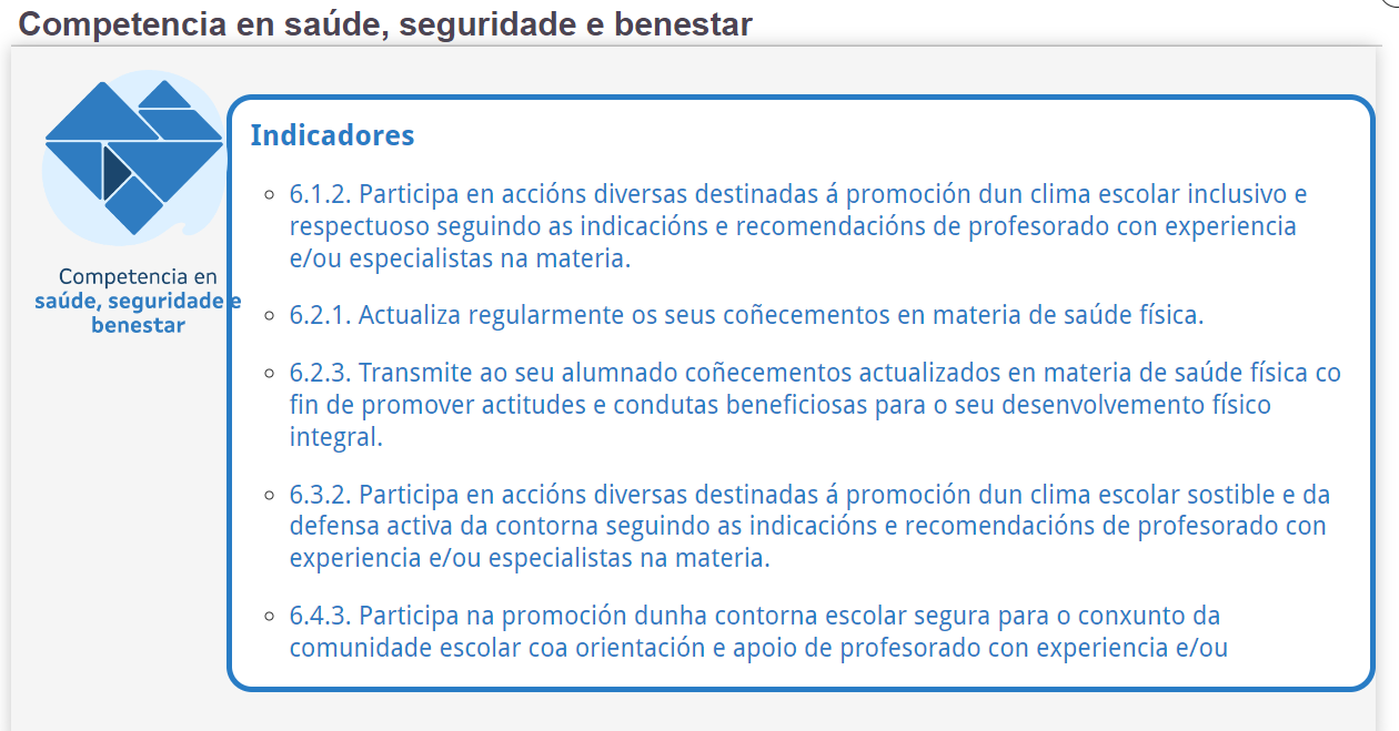 Imaxe: Saúde, seguridade e benestar. Indicadores: 6.1.2, 6.2.1, 6.2.3, 6.3.2, 6.4.3, 