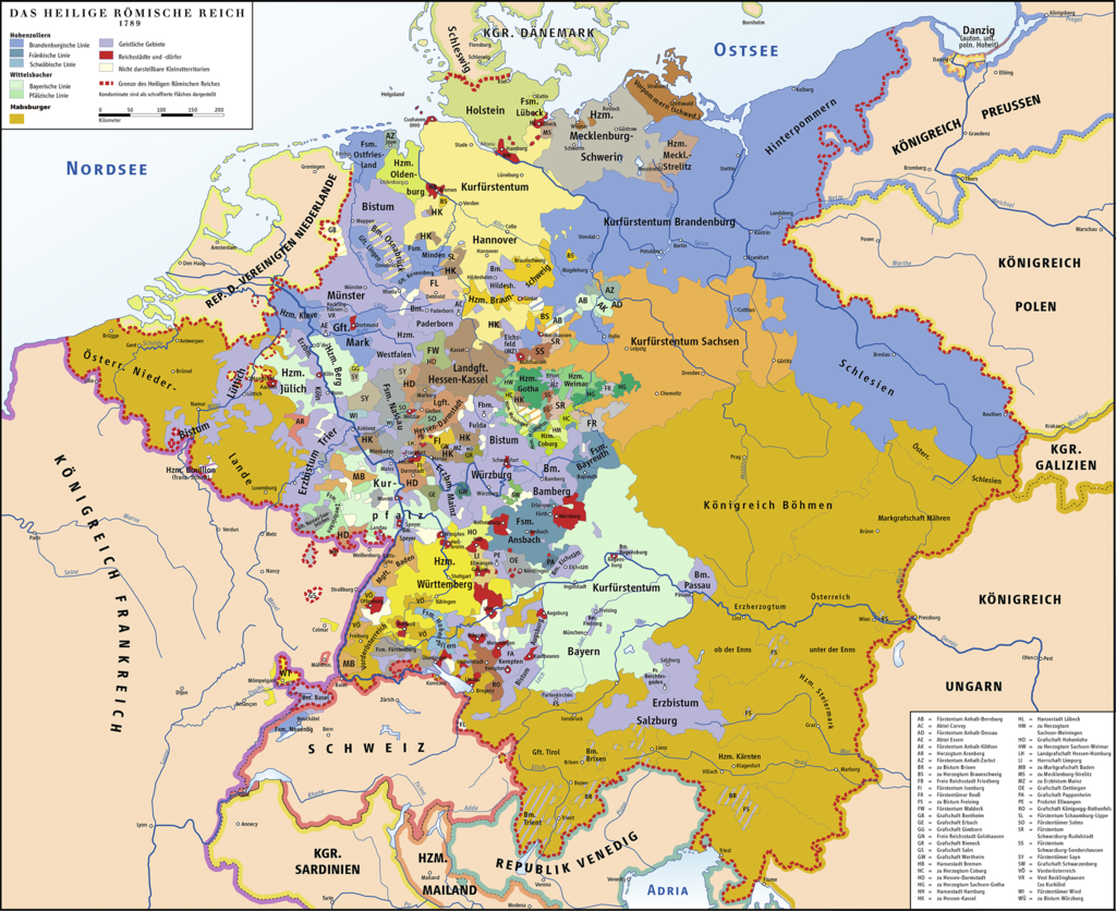 mapa do Sacro Imperio 1789