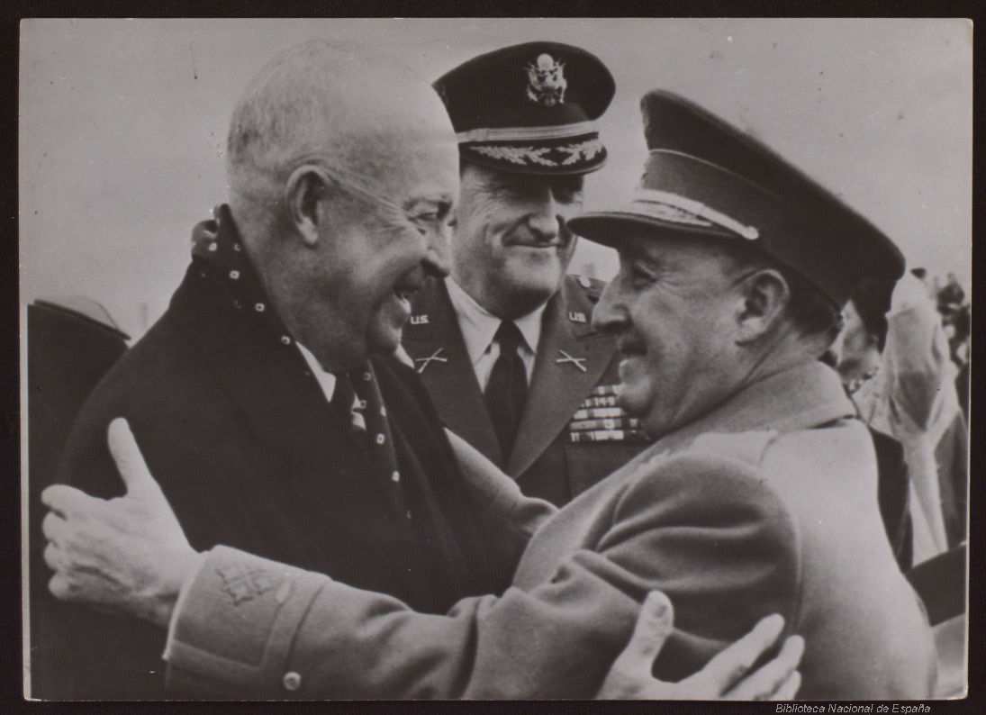 Franco e o presidente dos EUA Eisenhower