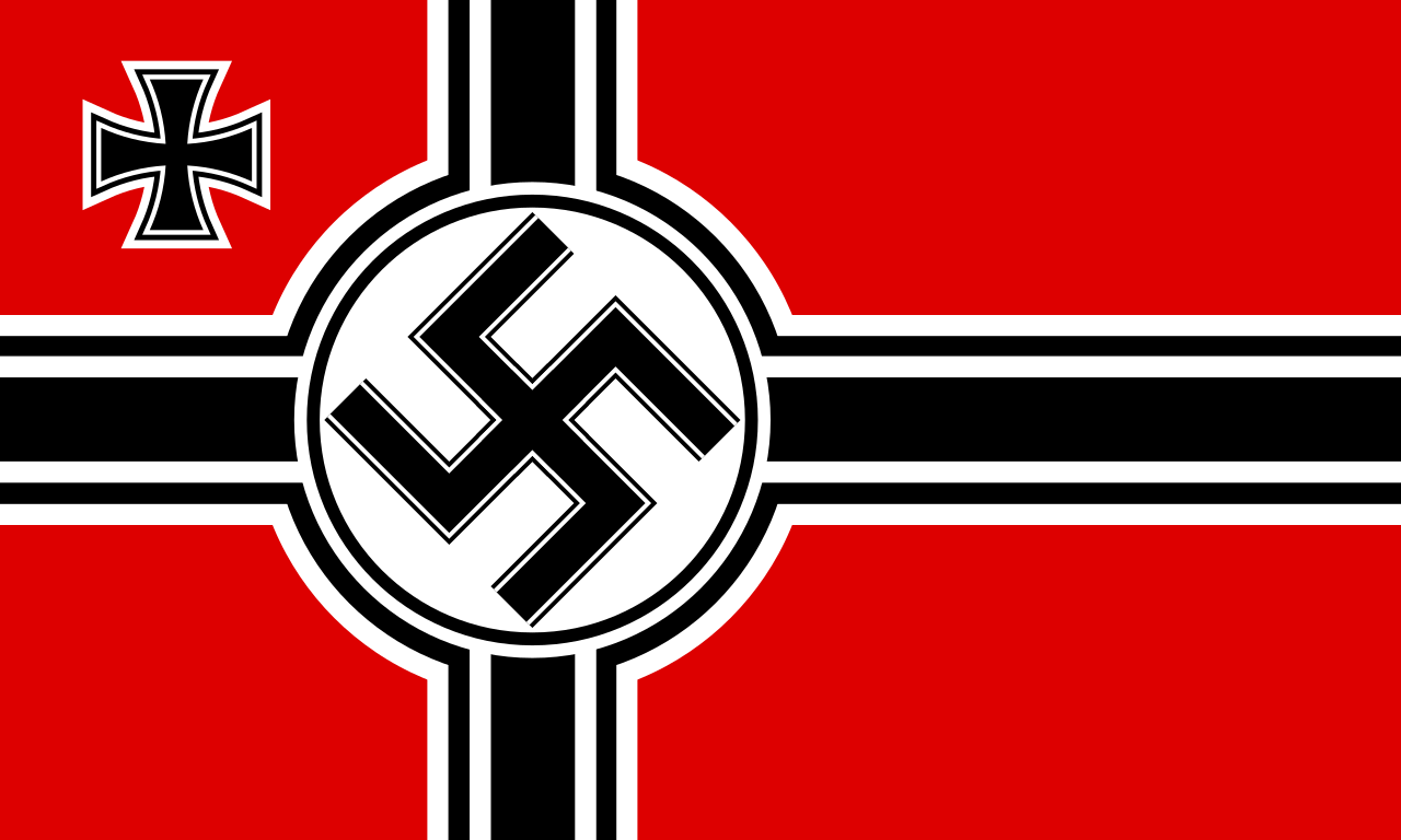 The Nazi war flag and Ensign of the Kriegsmarine