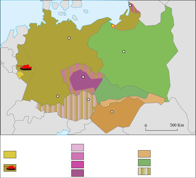 German expansion blank map