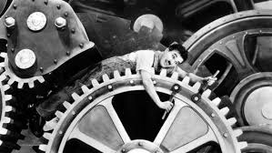 Fotograma de Tiempos Modernos, película de Charles Chaplin