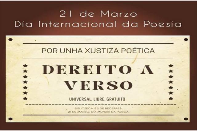 CELEBRACIÓN DO "DÍA INTERNACIONAL DA POESÍA" DESDE A BIBLIOTECA DO IES DE BECERREÁ