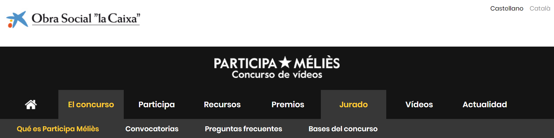 Imagen de la cabecera de la web de Participa Mèliés.