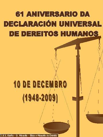 Semana dos Dereitos Humanos. Presentación da Declaración