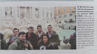 ALUMNOS ERASMUS DO IES DE FOZ EN ROMA