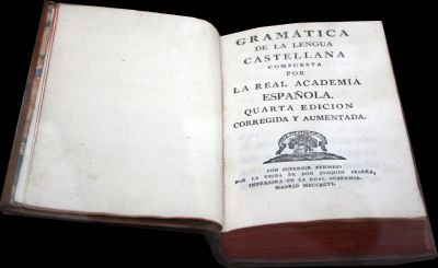 Gramática de la Lengua Castellana
De la Real Academia
1796
