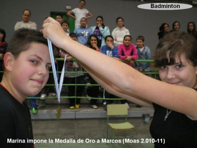 2.010-11 Badminton.VIII torneo.Marcos y Marina.

