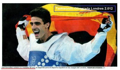 2.012 Joel González.Taekwondo, Oro en la Olimpiada de Londres.La Voz.
