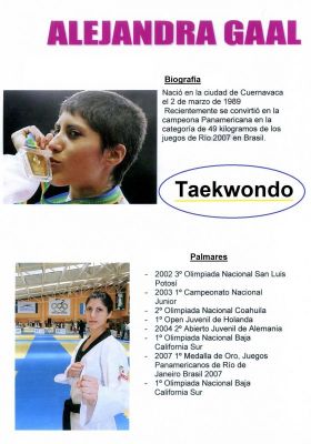 Alejandra Gaal.Taekwondo.Noelia Barros 4º A.2.012
