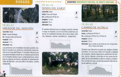 Burgos.Monte Santiago.Tres rutas: Mirador del Nervión, Senda del Karst y Camino de Alterla.
