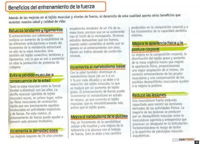 Salud en general.1 Beneficios de trabajar fuerza.Beneficios del ejercicio.2.009
