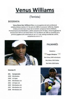 Venus Williams.Tenis.Adrián Blanco Bto.1º B.2.010
