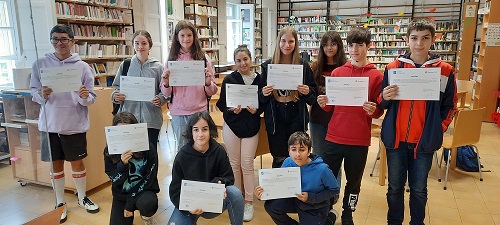 Entrega de Diplomas ao Voluntariado de Biblioteca e Club de Ciencia | IES  Nosa Sra. dos Ollos Grandes