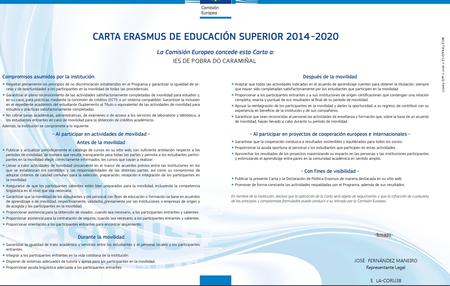 Carta Erasmus de Educación Superior ES