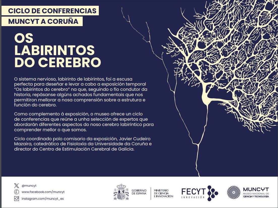 Cartel 1 ciclo de charlas "Los labirintos do cerebro" 