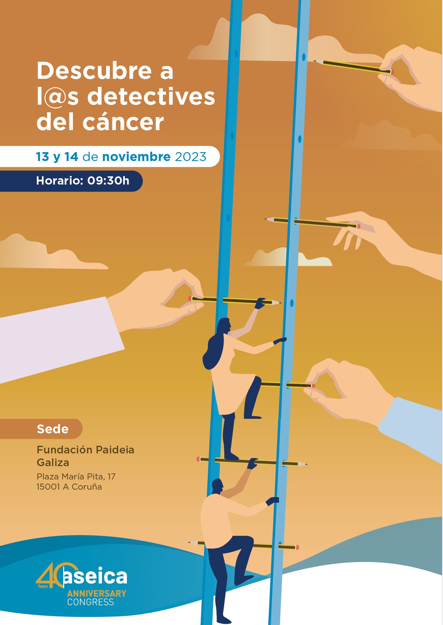 Cartel descubre las detectives contra el cáncer