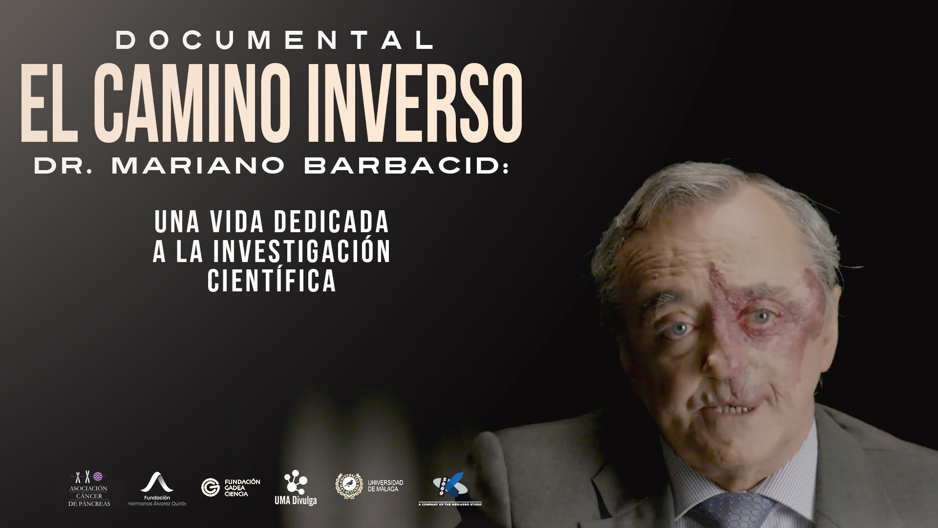 Cartel del documental de "El camino inverso" de Mariano Barbacid