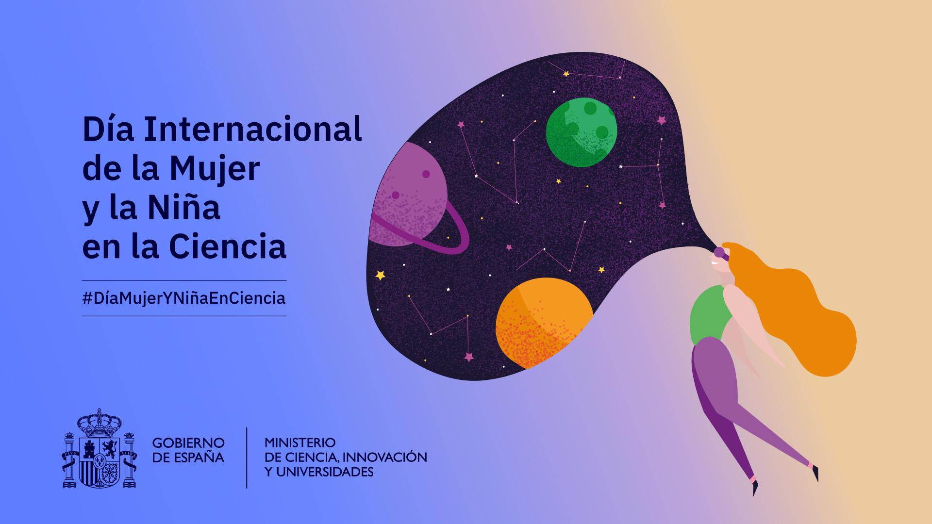 Cartel del Día de la mujer y la niña en la ciencia 11F