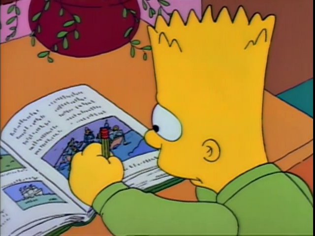 Bart Simpson escribiendo