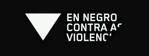 logotipo da campaña en negro contra as violenicas