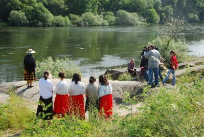 Entremés sobre a pesca no rio Minho.
