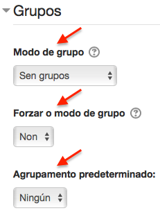 Configurar grupos