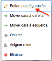 Editar a configuración