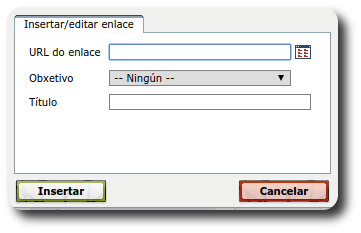 Xanela inserir enlace