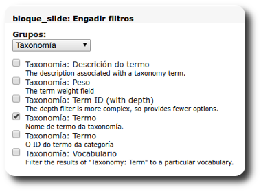 filtro taxonomia:termo