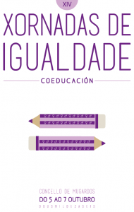 Cartel das Xornadas de Igualdade – Coeducación organizadas polo Concello de Mugardos