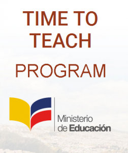 Cartel do programa "Time to Teach"
