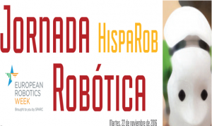 Cartel da xornada de robótica Hisparob