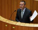 Xesús Vázquez Abad durante a súa intervención no Parlamento de Galicia 