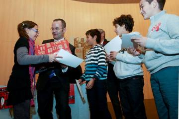 Xesús Vázquez na entrega de premios